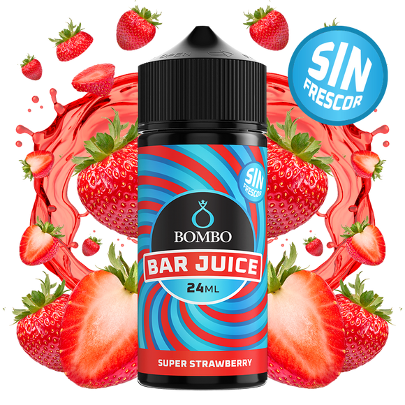 Bar Juice by Bombo - Super Strawberry Sem Fresco 24ml/120ml Aroma Longfill