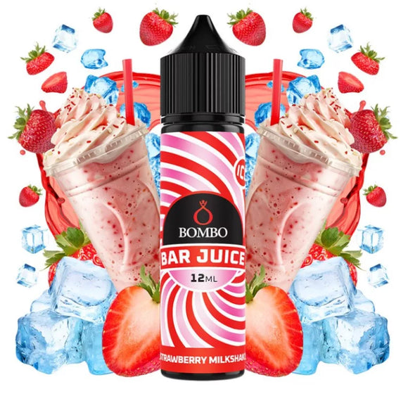 Bar Juice by Bombo - Strawberry Milkshake Ice 12ml/60ml Aroma Longfill