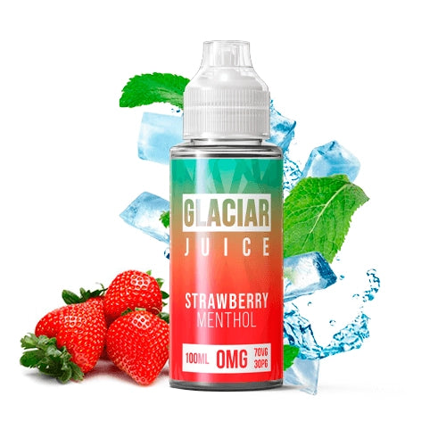 Glaciar Juice - Strawberry Menthol 100ml Shortfill