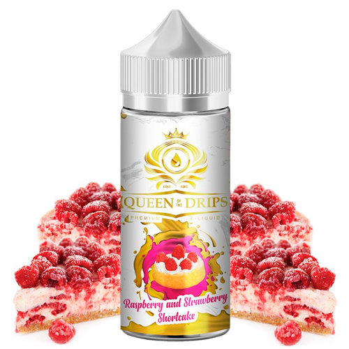 Queen Of The Drips - Raspberry & Strawberry Shortcake 100ml Shortfill