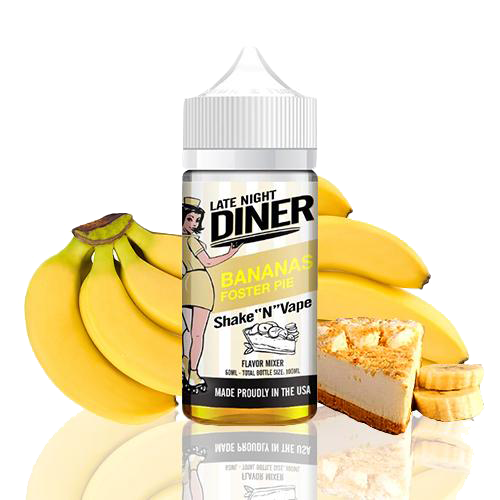 Late Night Diner - Bananas Foster 50ml Shortfill em Frasco de 100ml by Halo