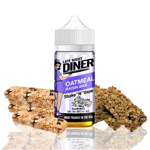 Late Night Diner - Oatmeal Raisin Bar 50ml Shortfill em Frasco de 100ml by Halo