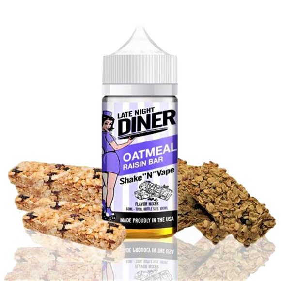 Late Night Diner - Oatmeal Raisin Bar 50ml Shortfill em Frasco de 100ml by Halo