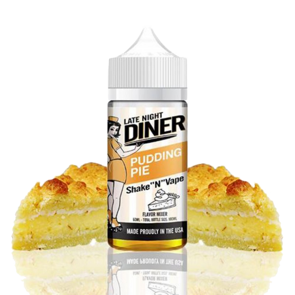 Late Night Diner - Pudding Pie 50ml Shortfill em Frasco de 100ml by Halo