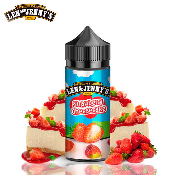 Len & Jenny's - Strawberry Cheesecake 100ml Shortfill