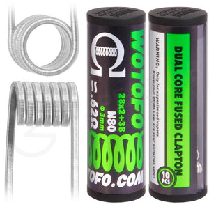 Wotofo Dual Core Fused Clapton Coils 28x2+38ga (Pack 10)