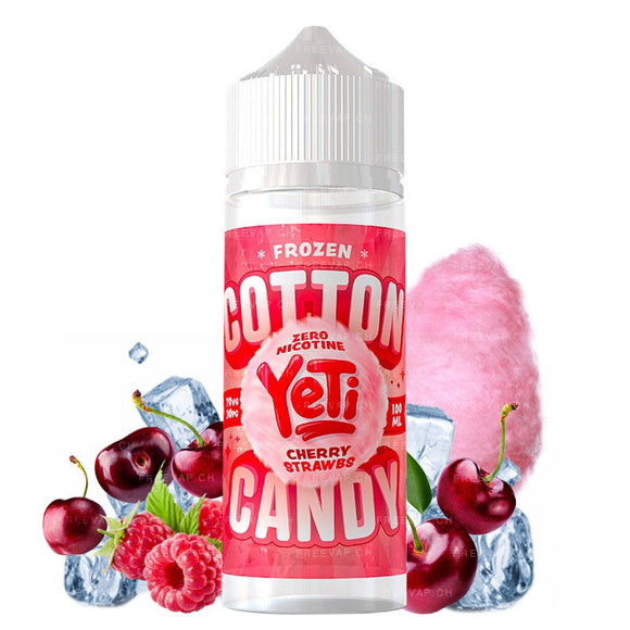 Yeti - Cotton Candy Frozen Cherry Strawbs 100ml Shortfill